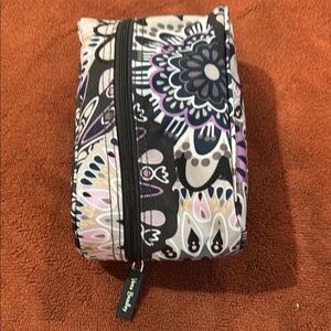 Vera Bradley Black and Purple Patterned Pouch